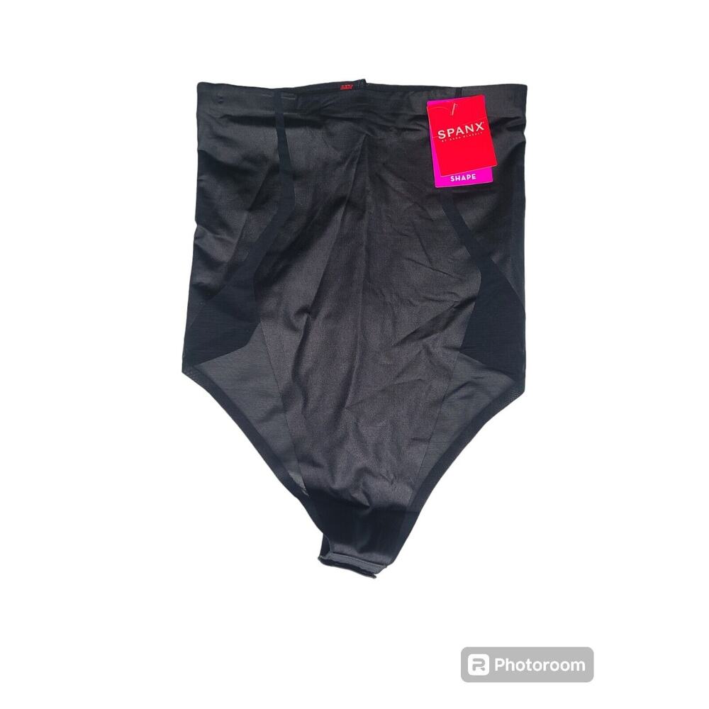 NEW SPANX 10018R Very Black Haute Contour High Waist Thong Panty Size XS NWT